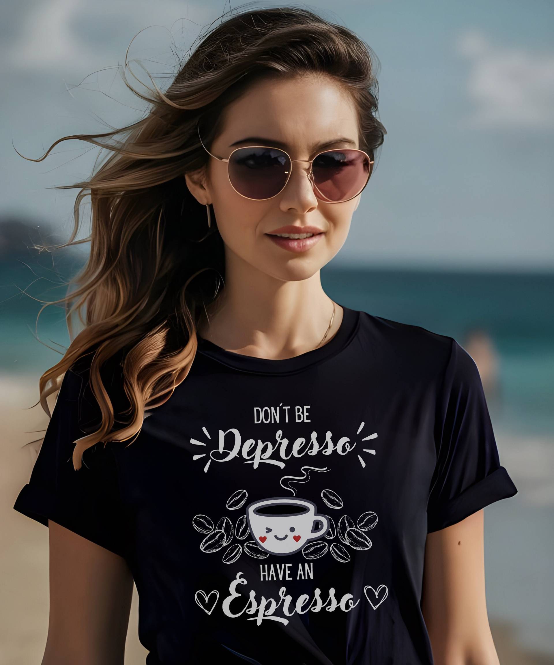 Sei Nicht Depressiv, Hol Dir Einen Espresso Shirt, Lustiges Kaffeetrinker T-Shirt, Witziges Kaffe Trinker Oberteil, Humorvolles Spruch Top Sei Nicht Depressiv, Hol Dir Einen Espresso Shirt, Lustiges Kaffeetrinker T-Shirt, Witziges Kaffe Trinker Oberteil, Humorvolles Spruch Top von SmartStreetwearShop