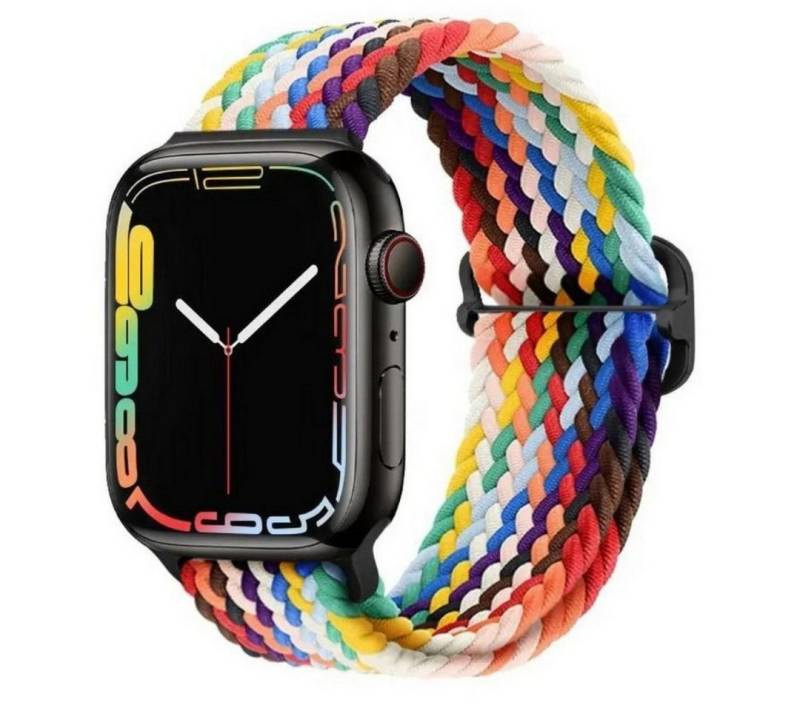 SmartUP Smartwatch-Armband für Apple Watch 1-10 / SE Ultra Nylon Solo Loop Ersatzband Geflochten, kompatibel mit allen Apple Watch Modellen, atmungsaktives Nylon von SmartUP