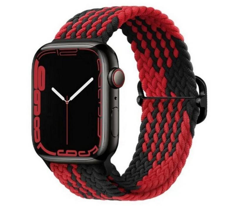 SmartUP Smartwatch-Armband für Apple Watch 1-10 / SE Ultra Nylon Solo Loop Ersatzband Geflochten, kompatibel mit allen Apple Watch Modellen, atmungsaktives Nylon von SmartUP