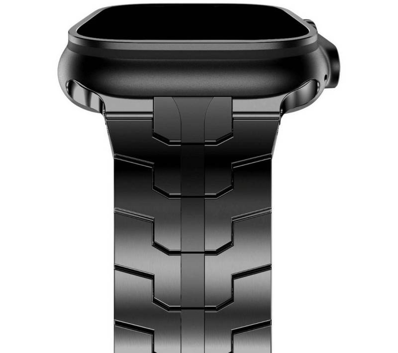 SmartUP Smartwatch-Armband für Apple Watch 1-10 / SE Ultra Titan Metall Edelstahl Ersatz 38-49mm, kompatibel mit allen Apple Watch Modellen, rostfreier Edelstahl von SmartUP