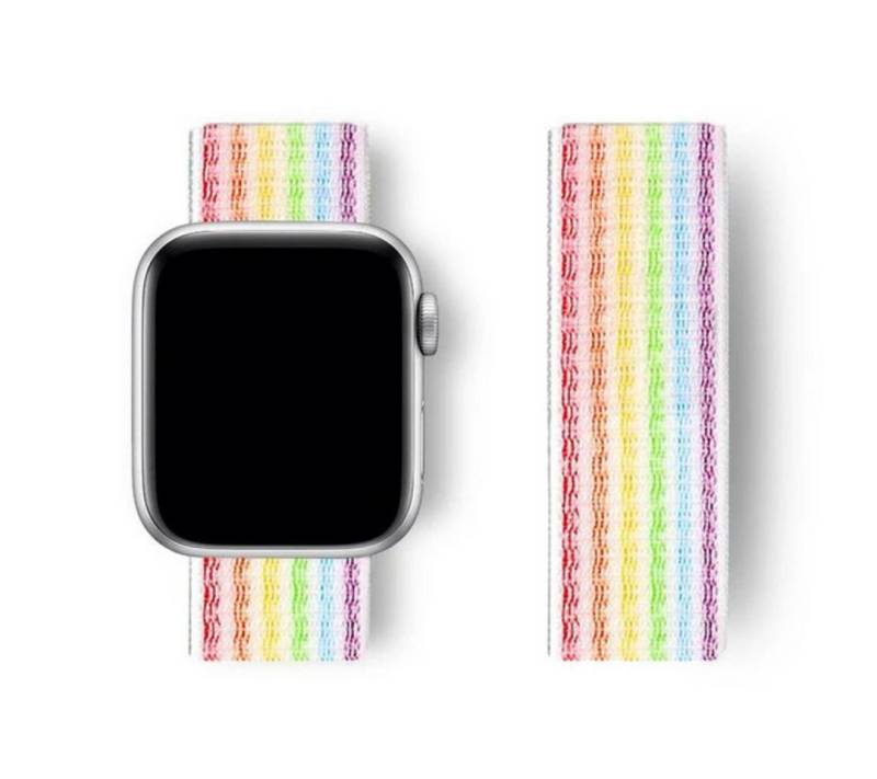 SmartUP Smartwatch-Armband für Apple Watch 11 10 9 8 7 6 5 4 3 2 SE Ultra Nylon Sport Ersatzband, kompatibel mit allen Apple Watch Modellen, atmungsaktives Nylon von SmartUP