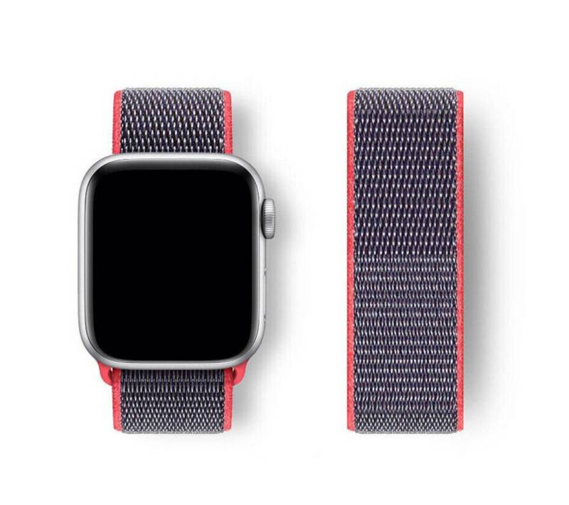 SmartUP Smartwatch-Armband für Apple Watch 10 9 8 7 6 5 4 3 2 1 SE Ultra Nylon Sport Ersatzband, kompatibel mit allen Apple Watch Modellen, atmungsaktives Nylon von SmartUP