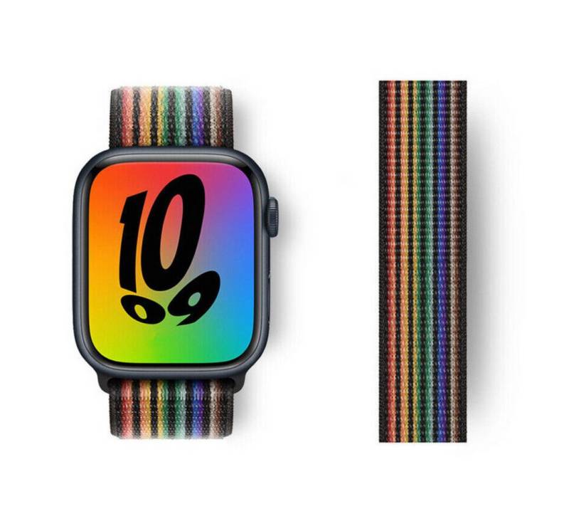 SmartUP Smartwatch-Armband für Apple Watch 11 10 9 8 7 6 5 4 3 2 SE Ultra Nylon Sport Ersatzband, kompatibel mit allen Apple Watch Modellen, atmungsaktives Nylon von SmartUP
