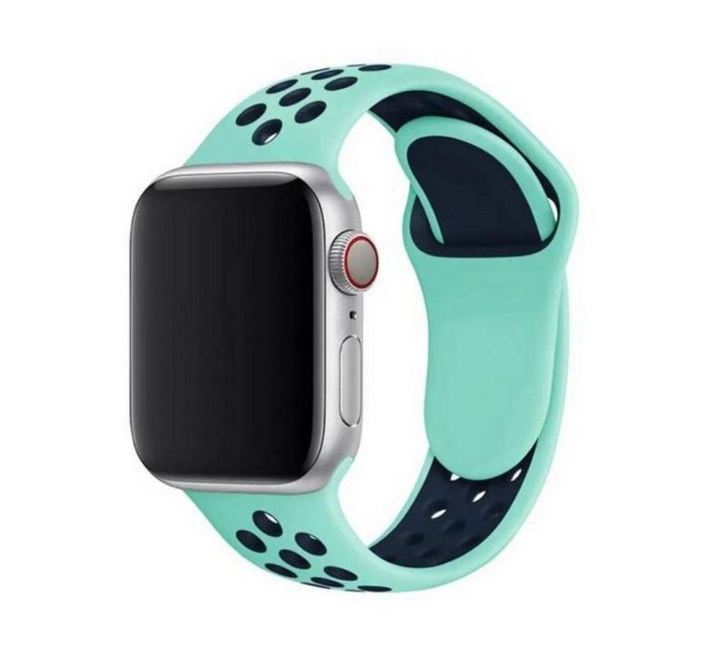 SmartUP Smartwatch-Armband für Apple Watch 10 9 8 7 6 5 4 3 2 1 SE Ultra Silikon Sport Ersatzband, kompatibel mit allen Apple Watch Modellen, atmungsaktives Silikon von SmartUP
