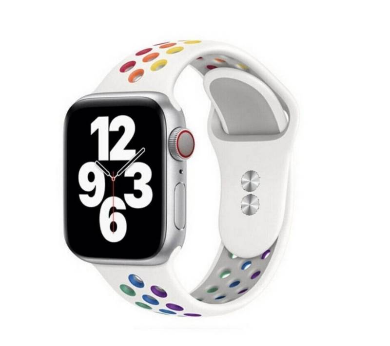 SmartUP Smartwatch-Armband für Apple Watch 11 10 9 8 7 6 5 4 3 SE Ultra Silikon Sport Ersatzband, kompatibel mit allen Apple Watch Modellen, atmungsaktives Silikon von SmartUP