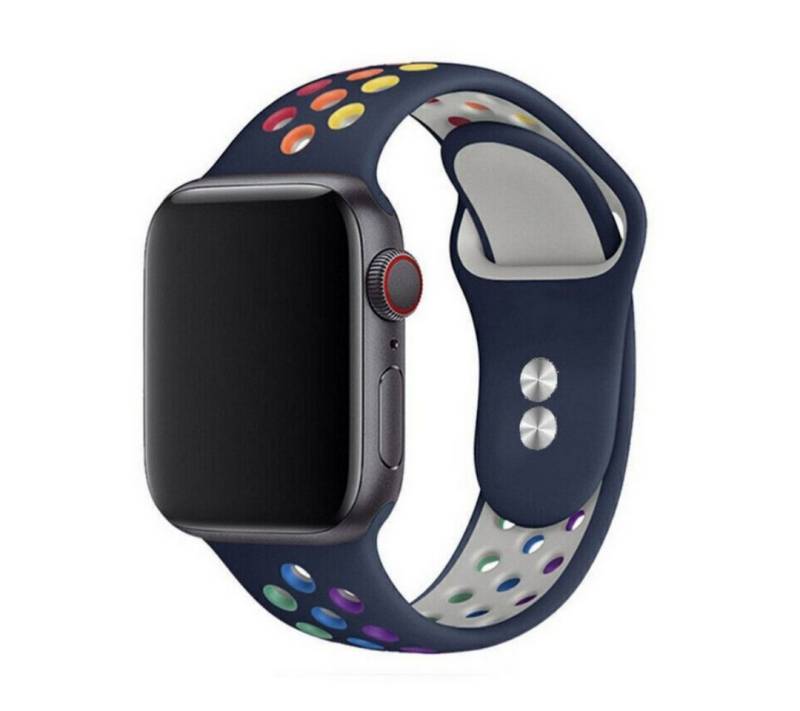 SmartUP Smartwatch-Armband für Apple Watch 10 9 8 7 6 5 4 3 2 1 SE Ultra Silikon Sport Ersatzband, kompatibel mit allen Apple Watch Modellen, atmungsaktives Silikon von SmartUP