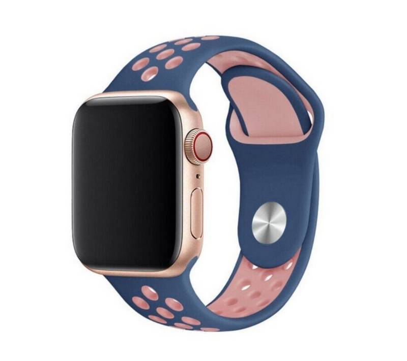 SmartUP Smartwatch-Armband für Apple Watch 11 10 9 8 7 6 5 4 3 SE Ultra Silikon Sport Ersatzband, kompatibel mit allen Apple Watch Modellen, atmungsaktives Silikon von SmartUP