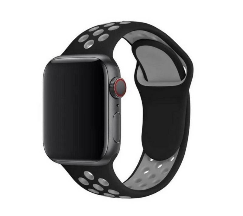 SmartUP Smartwatch-Armband für Apple Watch 10 9 8 7 6 5 4 3 2 1 SE Ultra Silikon Sport Ersatzband, kompatibel mit allen Apple Watch Modellen, atmungsaktives Silikon von SmartUP