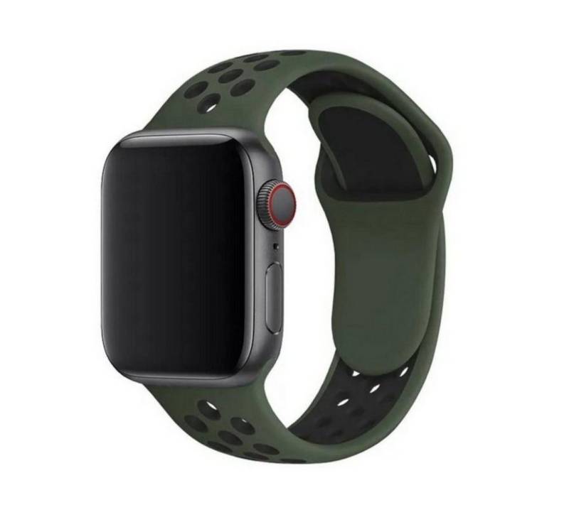 SmartUP Smartwatch-Armband für Apple Watch 10 9 8 7 6 5 4 3 2 1 SE Ultra Silikon Sport Ersatzband, kompatibel mit allen Apple Watch Modellen, atmungsaktives Silikon von SmartUP