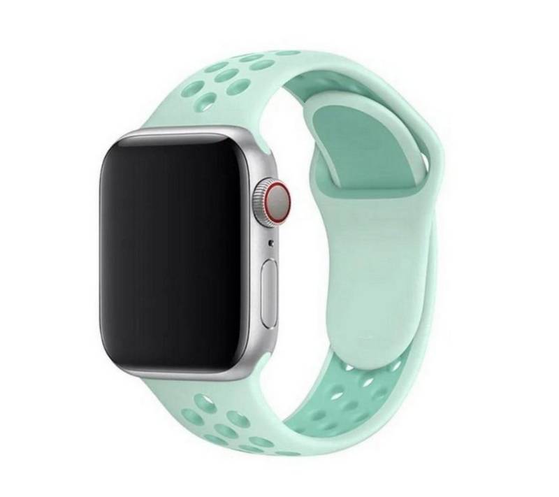 SmartUP Smartwatch-Armband für Apple Watch 11 10 9 8 7 6 5 4 3 SE Ultra Silikon Sport Ersatzband, kompatibel mit allen Apple Watch Modellen, atmungsaktives Silikon von SmartUP