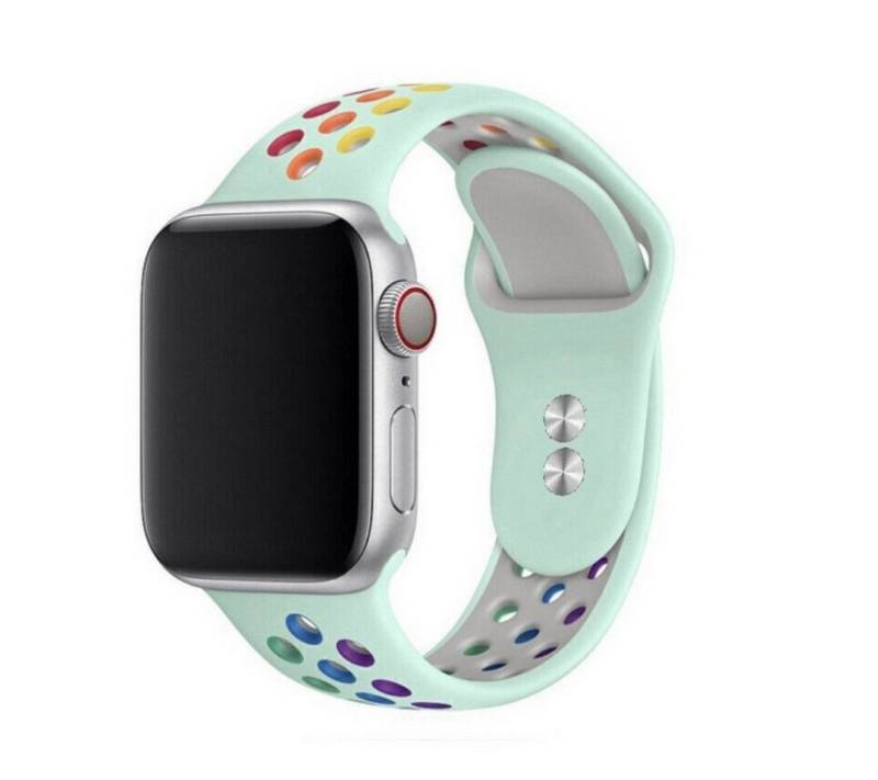 SmartUP Smartwatch-Armband für Apple Watch 11 10 9 8 7 6 5 4 3 SE Ultra Silikon Sport Ersatzband, kompatibel mit allen Apple Watch Modellen, atmungsaktives Silikon von SmartUP