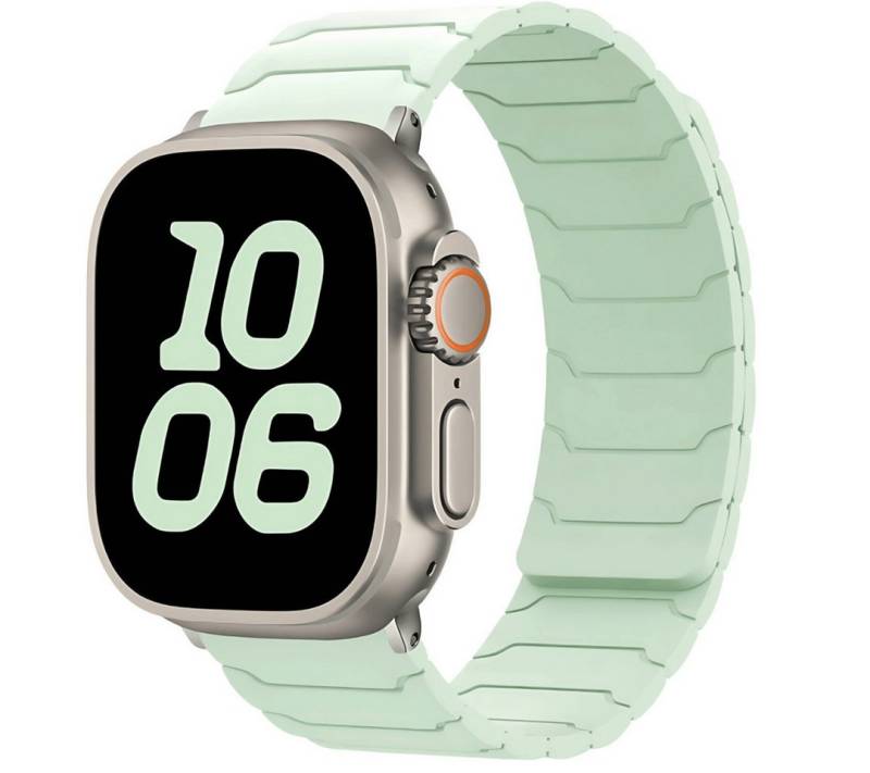 SmartUP Smartwatch-Armband für Apple Watch 10 9 8 7 6 5 4 3 2 1 SE Ultra Silikon Sport Ersatzband, kompatibel mit allen Apple Watch Modellen, atmungsaktives Silikon von SmartUP