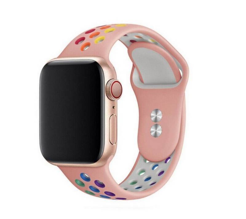 SmartUP Smartwatch-Armband für Apple Watch 11 10 9 8 7 6 5 4 3 SE Ultra Silikon Sport Ersatzband, kompatibel mit allen Apple Watch Modellen, atmungsaktives Silikon von SmartUP