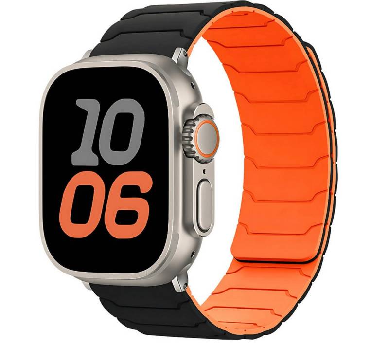 SmartUP Smartwatch-Armband für Apple Watch 10 9 8 7 6 5 4 3 2 1 SE Ultra Silikon Sport Ersatzband, kompatibel mit allen Apple Watch Modellen, atmungsaktives Silikon von SmartUP