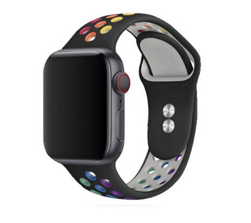 SmartUP Smartwatch-Armband für Apple Watch 11 10 9 8 7 6 5 4 3 SE Ultra Silikon Sport Ersatzband, kompatibel mit allen Apple Watch Modellen, atmungsaktives Silikon von SmartUP