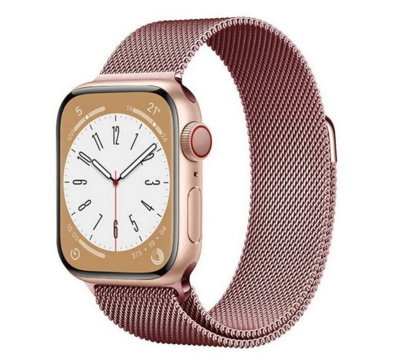 SmartUP Smartwatch-Armband für Apple Watch 11-1 / SE Ultra Metall Milanese Edelstahl Ersatzband, kompatibel mit allen Apple Watch Modellen, rostfreier Edelstahl von SmartUP