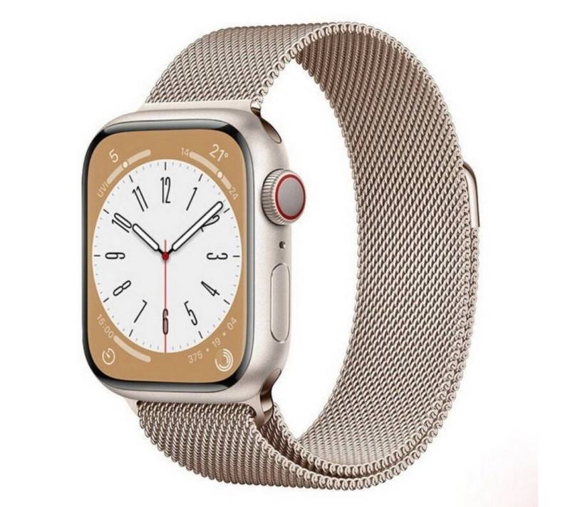 SmartUP Smartwatch-Armband für Apple Watch 11-1 / SE Ultra Metall Milanese Edelstahl Ersatzband, kompatibel mit allen Apple Watch Modellen, rostfreier Edelstahl von SmartUP