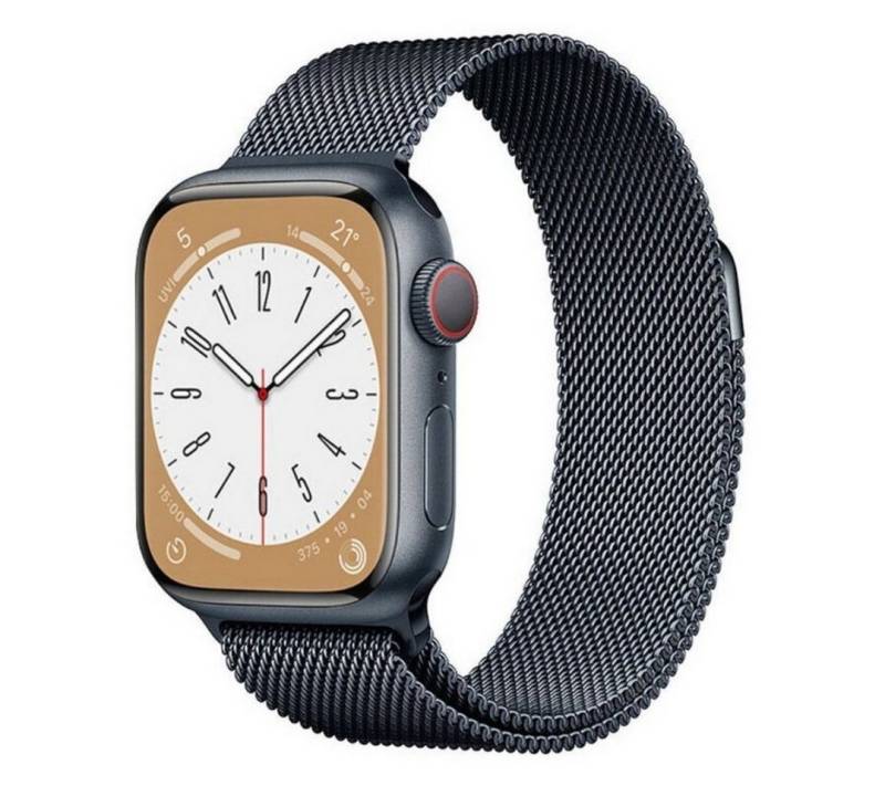 SmartUP Smartwatch-Armband für Apple Watch 11-1 / SE Ultra Metall Milanese Edelstahl Ersatzband, kompatibel mit allen Apple Watch Modellen, rostfreier Edelstahl von SmartUP