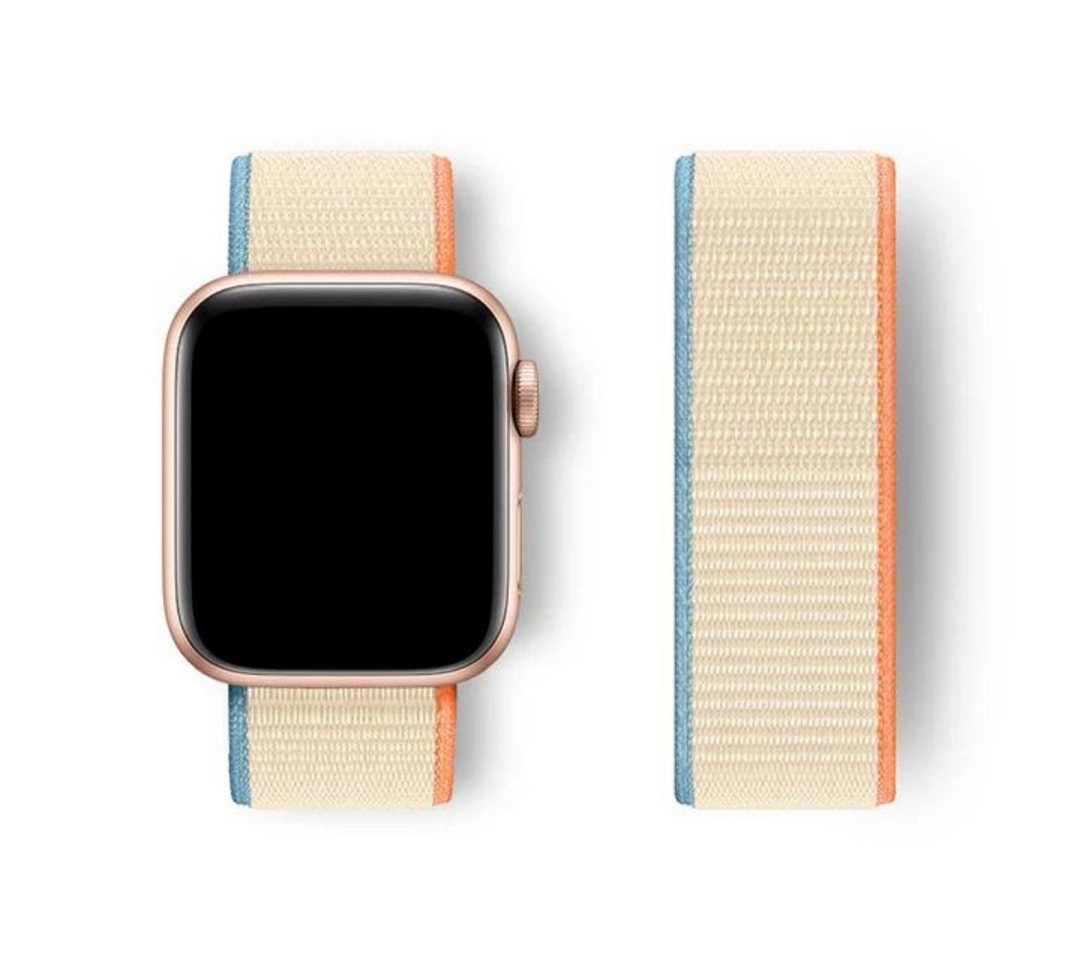 SmartUP Smartwatch-Armband für Apple Watch 11 10 9 8 7 6 5 4 3 2 SE Ultra Nylon Sport Ersatzband, kompatibel mit allen Apple Watch Modellen, atmungsaktives Nylon von SmartUP