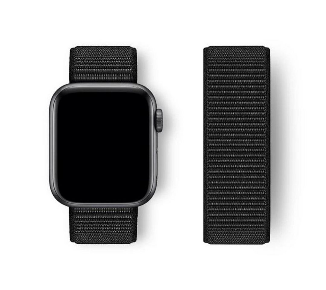 SmartUP Smartwatch-Armband für Apple Watch 11 10 9 8 7 6 5 4 3 2 SE Ultra Nylon Sport Ersatzband, kompatibel mit allen Apple Watch Modellen, atmungsaktives Nylon von SmartUP