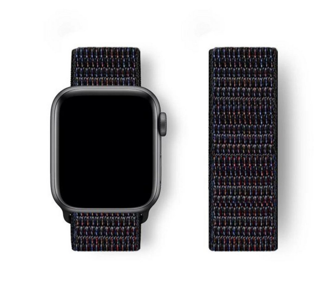 SmartUP Smartwatch-Armband für Apple Watch 11 10 9 8 7 6 5 4 3 2 SE Ultra Nylon Sport Ersatzband, kompatibel mit allen Apple Watch Modellen, atmungsaktives Nylon von SmartUP