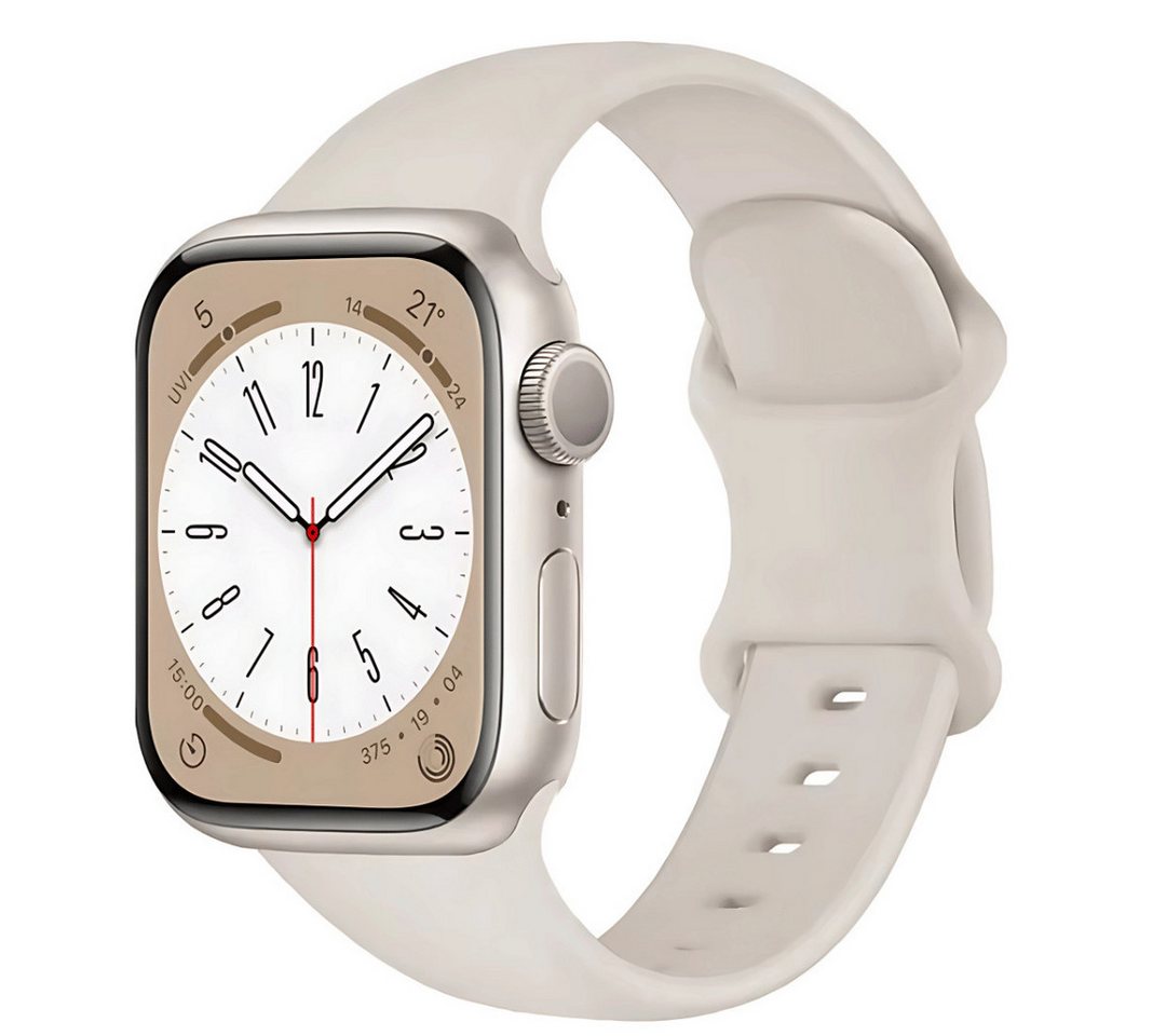 SmartUP Smartwatch-Armband für Apple Watch 11 10 9 8 7 6 5 4 3 SE Ultra Silikon Sport Ersatzband, kompatibel mit allen Apple Watch Modellen, atmungsaktives Silikon von SmartUP