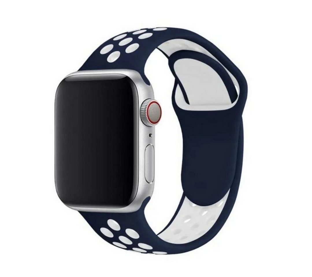 SmartUP Smartwatch-Armband für Apple Watch 11 10 9 8 7 6 5 4 3 SE Ultra Silikon Sport Ersatzband, kompatibel mit allen Apple Watch Modellen, atmungsaktives Silikon von SmartUP