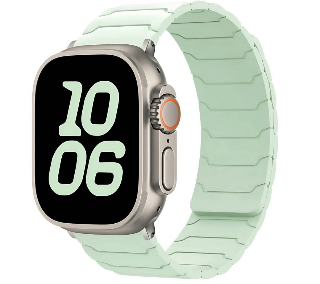 SmartUP Smartwatch-Armband für Apple Watch 11 10 9 8 7 6 5 4 3 SE Ultra Silikon Sport Ersatzband, kompatibel mit allen Apple Watch Modellen, atmungsaktives Silikon von SmartUP