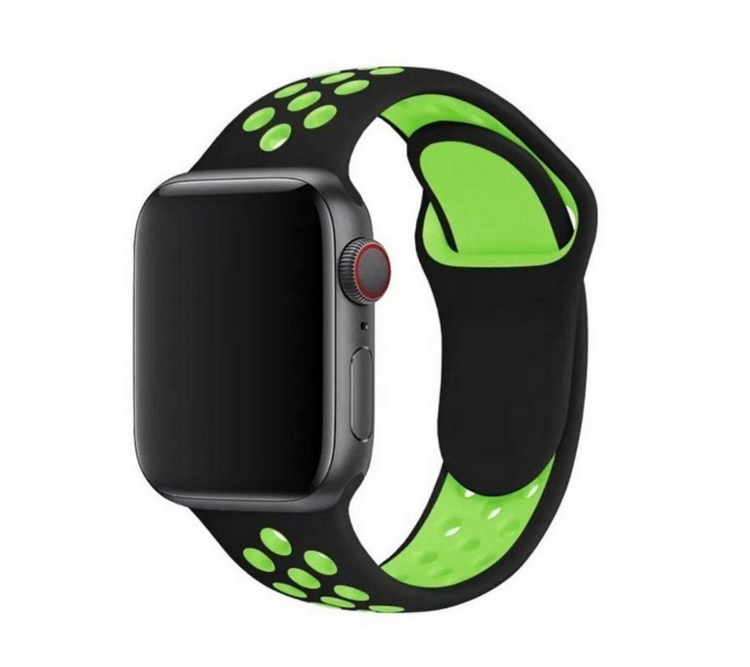 SmartUP Smartwatch-Armband für Apple Watch 11 10 9 8 7 6 5 4 3 SE Ultra Silikon Sport Ersatzband, kompatibel mit allen Apple Watch Modellen, atmungsaktives Silikon von SmartUP