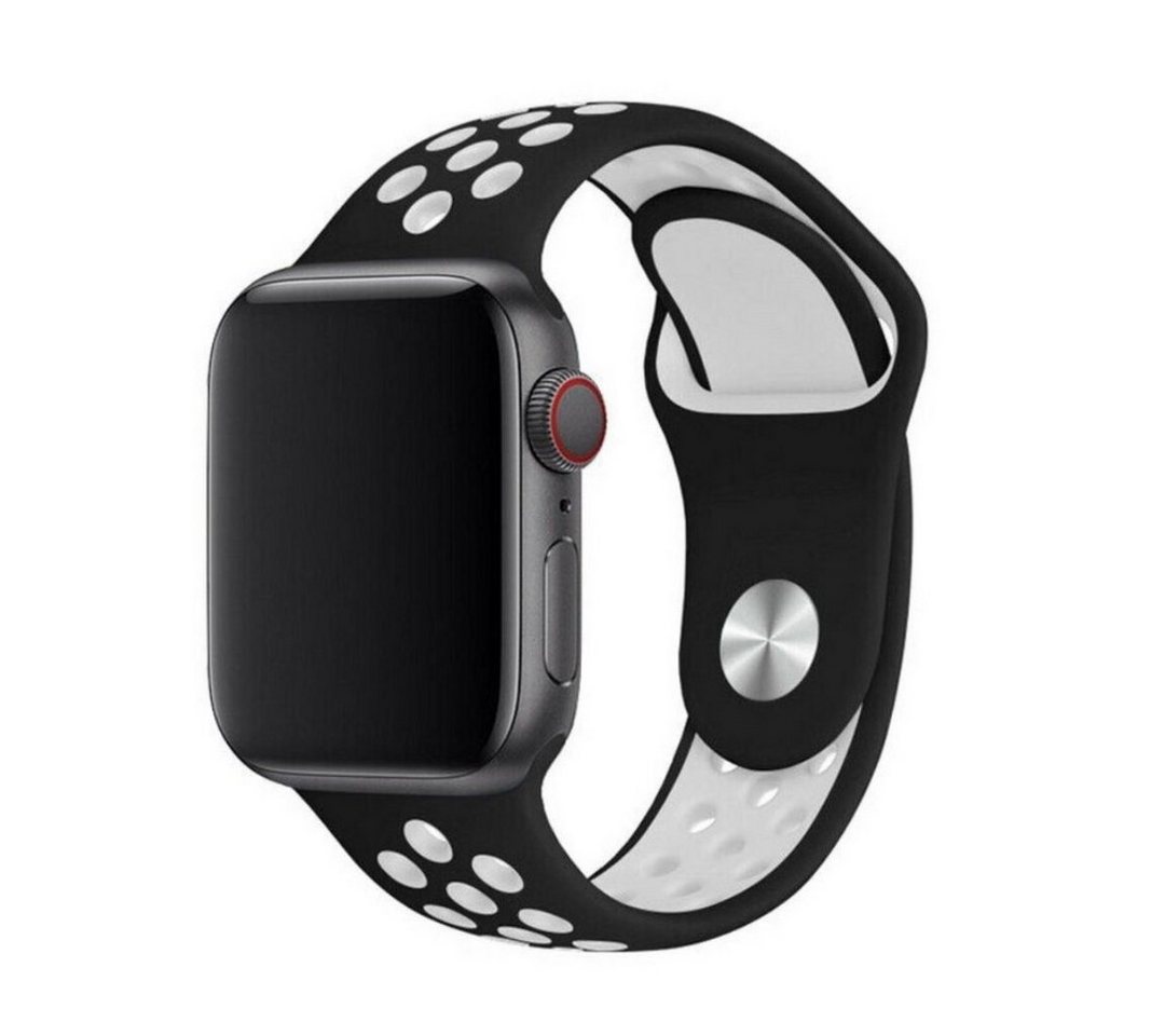 SmartUP Smartwatch-Armband für Apple Watch 11 10 9 8 7 6 5 4 3 SE Ultra Silikon Sport Ersatzband, kompatibel mit allen Apple Watch Modellen, atmungsaktives Silikon von SmartUP