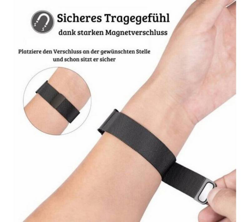 SmartUP Smartwatch-Armband für Huawei Watch GT5 GT4 GT3 GT2 Pro Edelstahl Ersatzband 41mm - 46mm, kompatibel mit allen Huawei Watch GT-Modellen von SmartUP