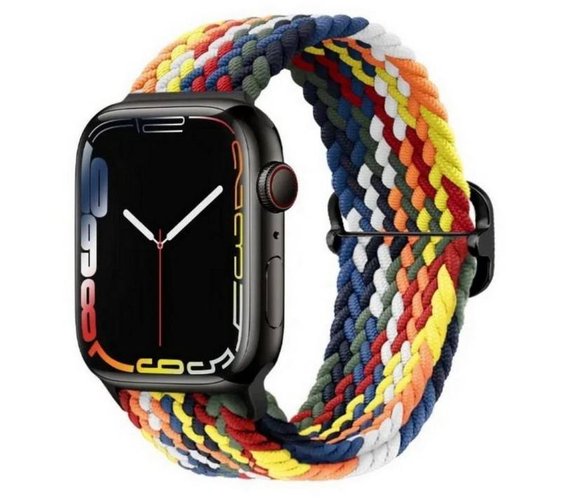 SmartUP Smartwatch-Armband für Apple Watch 1-10 / SE Ultra Nylon Solo Loop Ersatzband Geflochten, Uhrenarmband mit verstellbaren Magnetverschluss von SmartUP