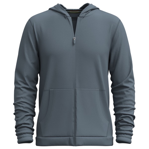 Smartwool - Active Uptempo Full Zip Hoodie - Merinoshirt Gr M blau/grau von SmartWool