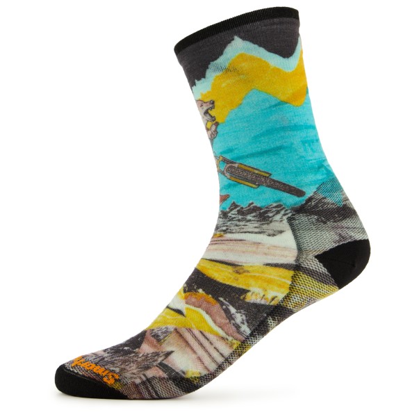 Smartwool - Bike Zero Cushion Wolf Print Crew Socks - Radsocken Gr L grau von SmartWool