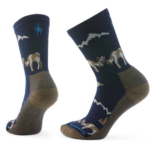 Smartwool - Everyday Horns Clash Crew Socks - Multifunktionssocken Gr XL blau von SmartWool