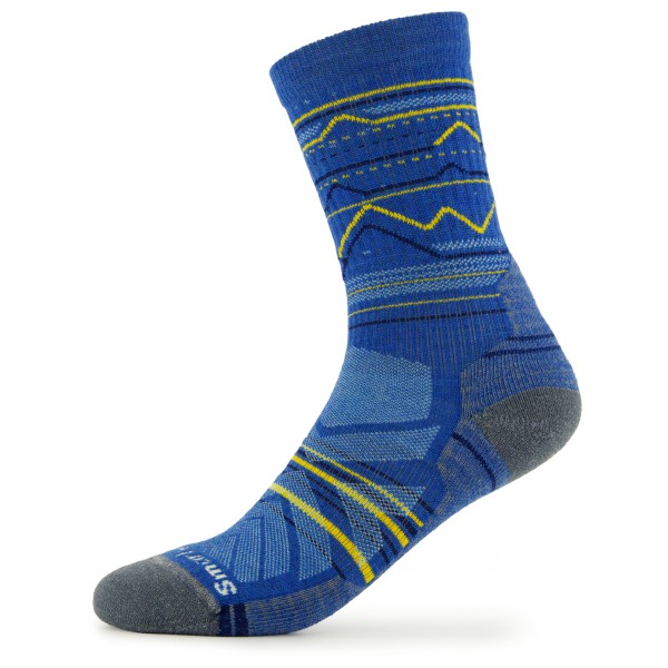 Smartwool - Hike Light Cushion Mountain Range Pattern Crew - Wandersocken Gr M blau von SmartWool