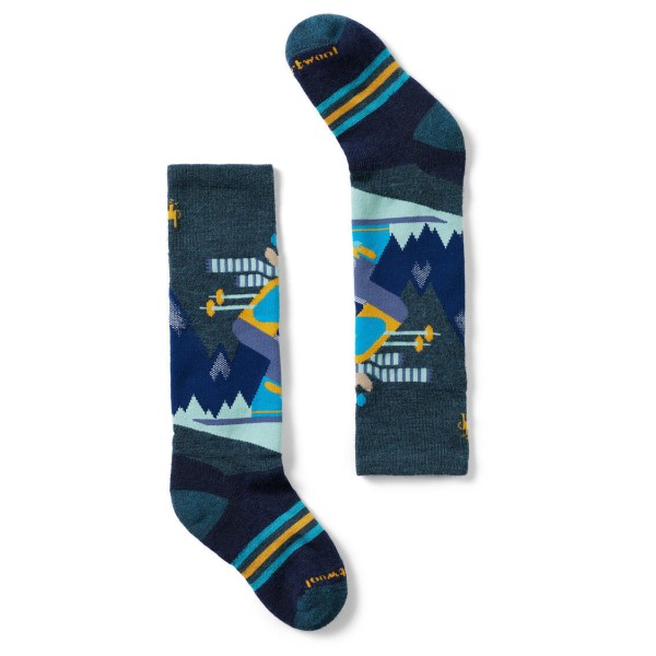 Smartwool - Kid's Winter F. Cushion Mountain Moose Pattern OTC - Multifunktionssocken Gr S blau Smartwool - Kid's Winter F. Cushion Mountain Moose Pattern OTC - Multifunktionssocken Gr S blau von SmartWool