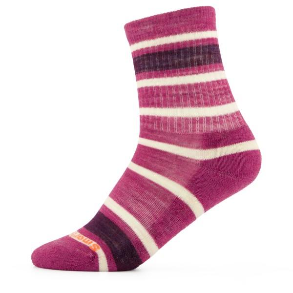 Smartwool - Kids' Hike Light Cushion Striped Crew Socks - Multifunktionssocken Gr S rosa/lila von SmartWool