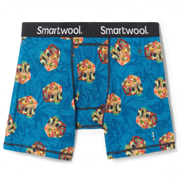 Smartwool - Merino Print Boxer Brief Boxed - Merinounterwäsche Gr L;M;S;XL;XXL bunt;grau;schwarz von SmartWool