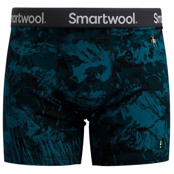 Smartwool - Merino Print Boxer Brief Boxed - Merinounterwäsche Gr XXL schwarz/blau Smartwool - Merino Print Boxer Brief Boxed - Merinounterwäsche Gr XXL schwarz/blau von SmartWool
