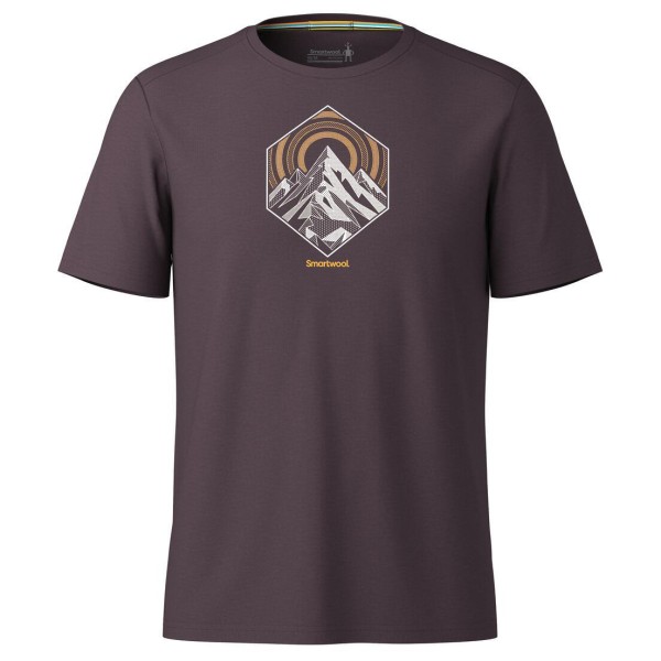 Smartwool - Peak Energy Active Short Sleeve Graphic Shirt - Merinoshirt Gr XL grau von SmartWool