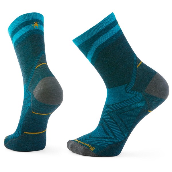 Smartwool - Performance Run Zero Cushion Mid Crew Pattern - Laufsocken Gr L blau von SmartWool