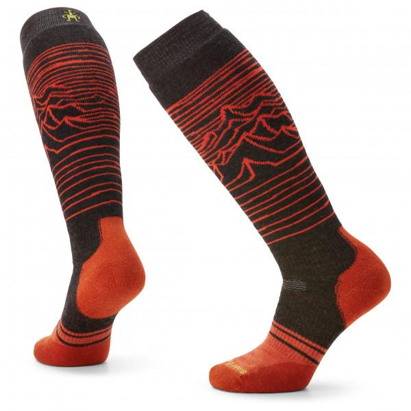 Smartwool - Snowboard Full Cushion Iguchi Pattern OTC - Skisocken Gr L rot von SmartWool