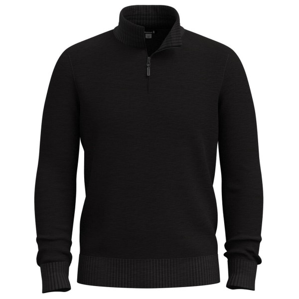 Smartwool - Sparwood 1/4 Zip Sweater - Fleecepullover Gr L schwarz von SmartWool