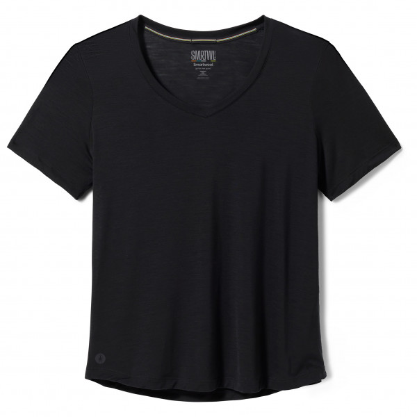Smartwool - Women's Active Ultralite V-Neck Short Sleeve - Merinounterwäsche Gr XS schwarz von SmartWool