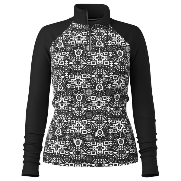 Smartwool - Women's Classic Thermal Merino BL 1/4 Zip Boxed - Merinounterwäsche Gr M grau/schwarz von SmartWool