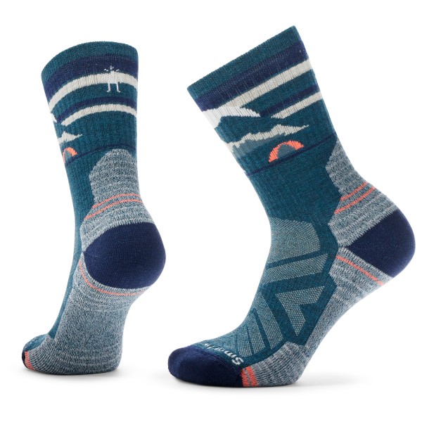 Smartwool - Women's Hike Light Cushion New Pattern Crew Socks - Wandersocken Gr L blau von SmartWool