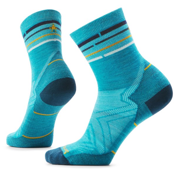 Smartwool - Women's Run Zero Cushion Mid Crew - Laufsocken Gr M türkis von SmartWool