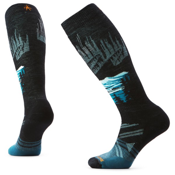 Smartwool - Women's Ski Full Cushion Alpine Auroras Stockings - Skisocken Gr M schwarz von SmartWool