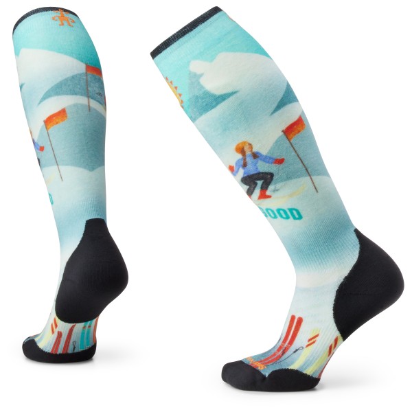 Smartwool - Women's Ski Targeted Cushion Snow Bunny Print OTC - Skisocken Gr L bunt von SmartWool